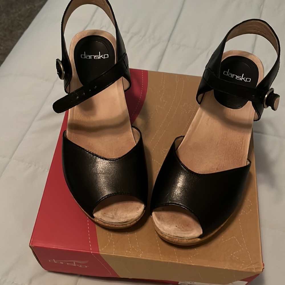 Dansko Black Leather Sandals - Picture 5 of 5